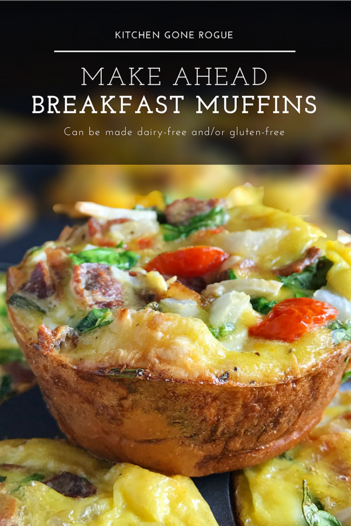 Make Ahead Egg Vegetable Breakfast Muffin - Kitchen Gone Rogue